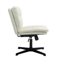 Bürostuhl Leder LYLES beige
