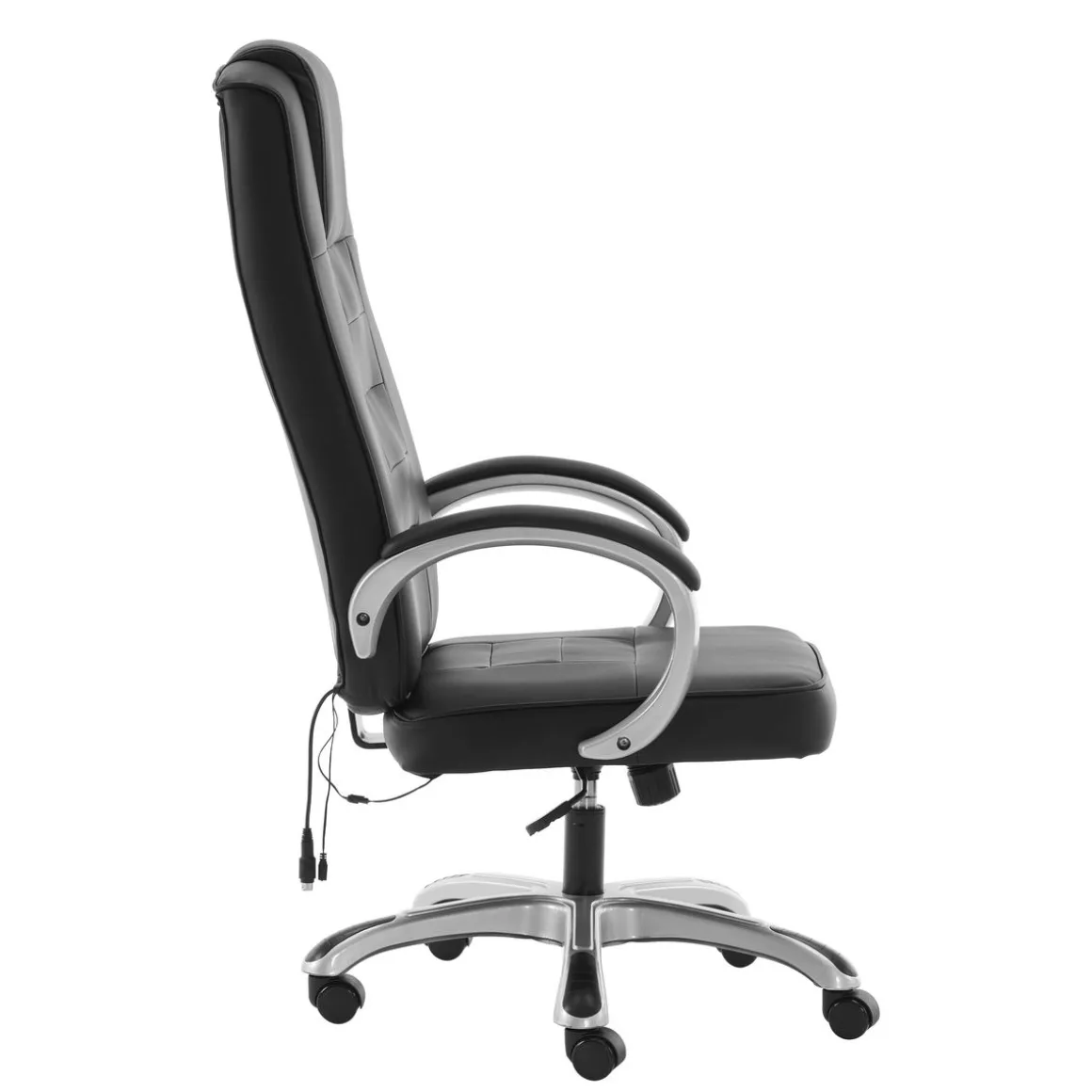 Bürostuhl Leder mit Massagefunktion SORRENTO schwarz
