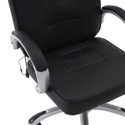 Bürostuhl Leder mit Massagefunktion SORRENTO schwarz