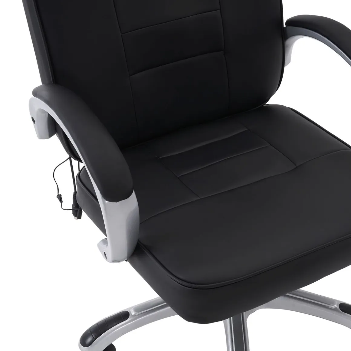 Bürostuhl Leder mit Massagefunktion SORRENTO schwarz