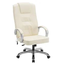 Bürostuhl Leder mit Massagefunktion SORRENTO beige