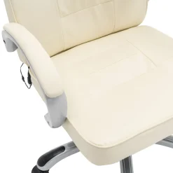 Bürostuhl Leder mit Massagefunktion SORRENTO beige