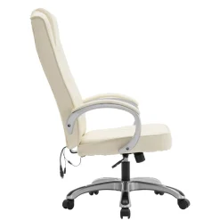 Bürostuhl Leder mit Massagefunktion SORRENTO beige