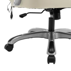 Bürostuhl Leder mit Massagefunktion SORRENTO beige
