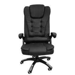 Bürostuhl Leder mit Massagefunktion BART schwarz
