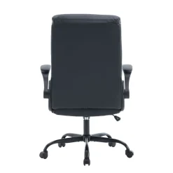 Bürostuhl Leder OPTIMUS schwarz