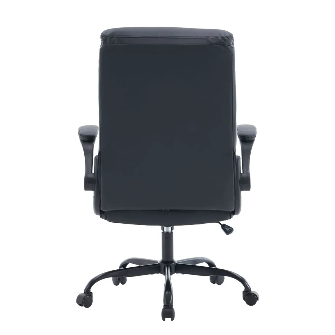 Bürostuhl Leder OPTIMUS schwarz