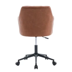 Bürostuhl Leder PORTO braun
