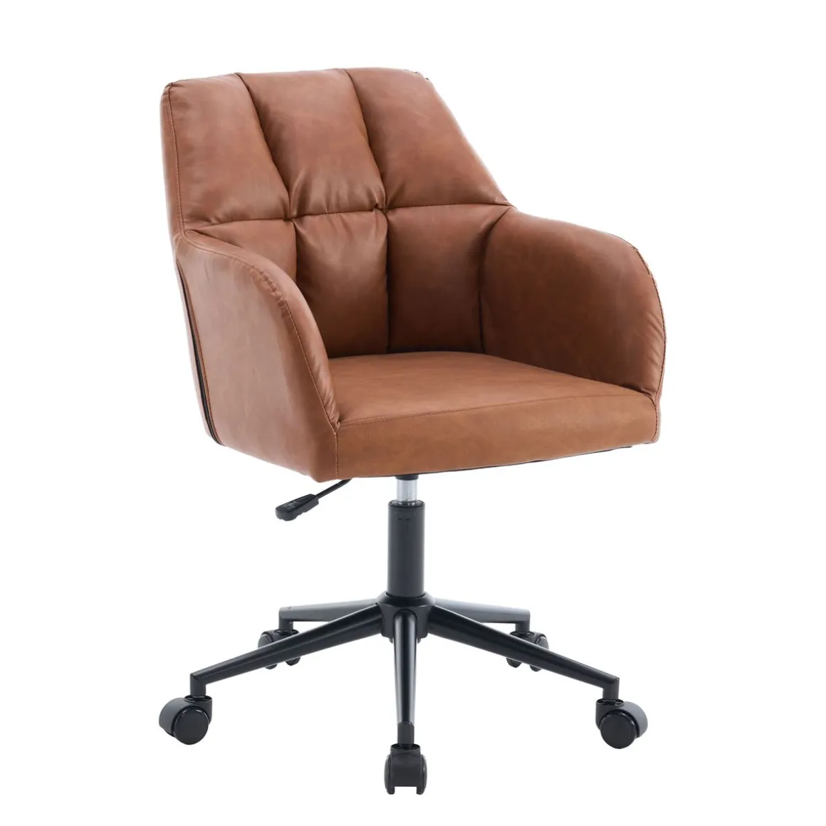 Bürostuhl Leder PORTO braun