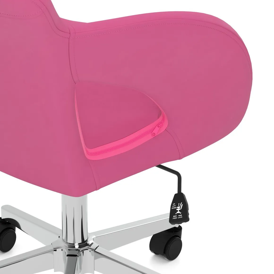 Bürostuhl Leder STELLAN pink