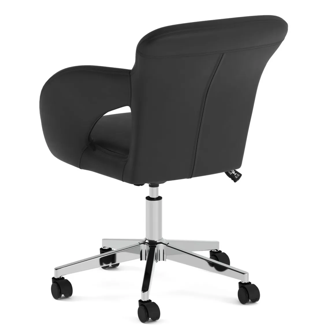 Bürostuhl Leder STELLAN schwarz