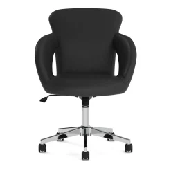 Bürostuhl Leder STELLAN schwarz