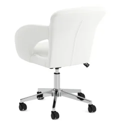 Bürostuhl Leder STELLAN weiss