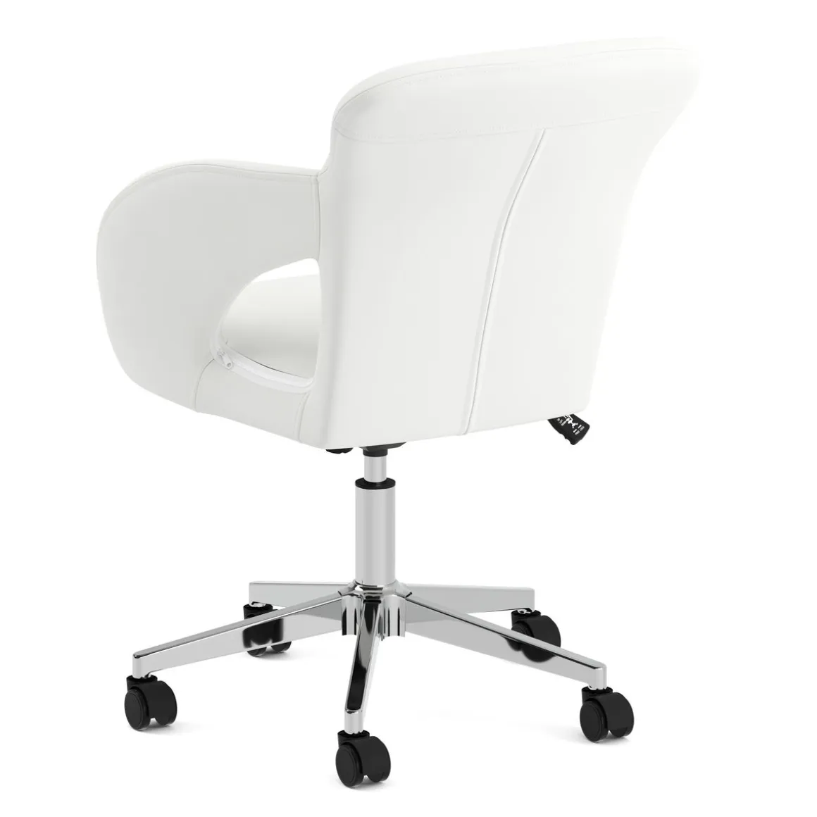 Bürostuhl Leder STELLAN weiss