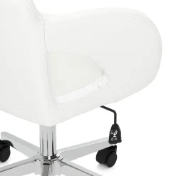 Bürostuhl Leder STELLAN weiss