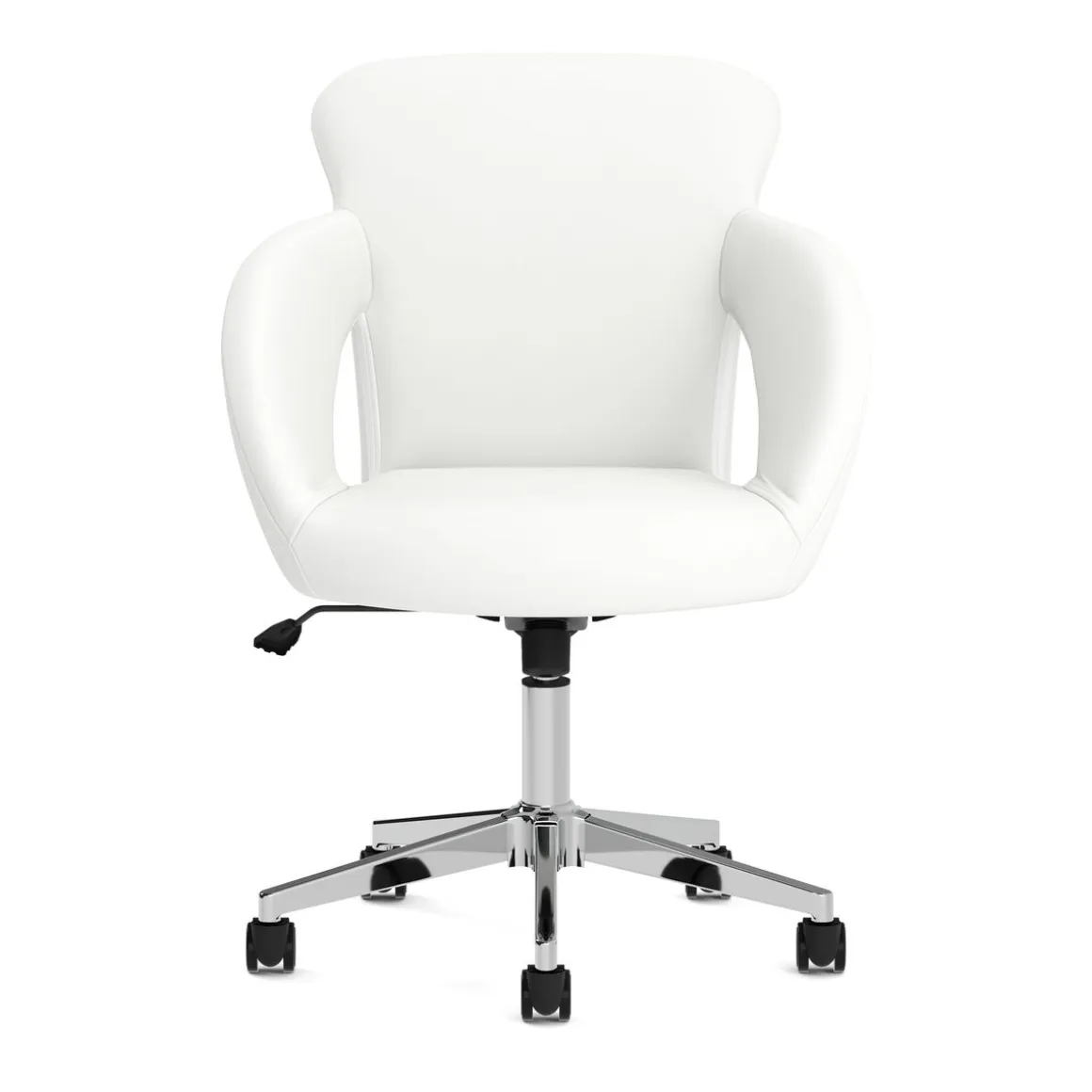 Bürostuhl Leder STELLAN weiss