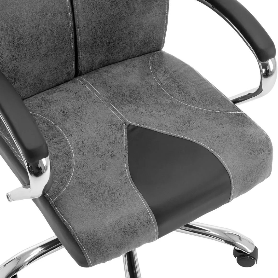 Bürostuhl Leder TENERIFE grau