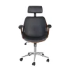 Bürostuhl Leder WINDSOR braun/schwarz
