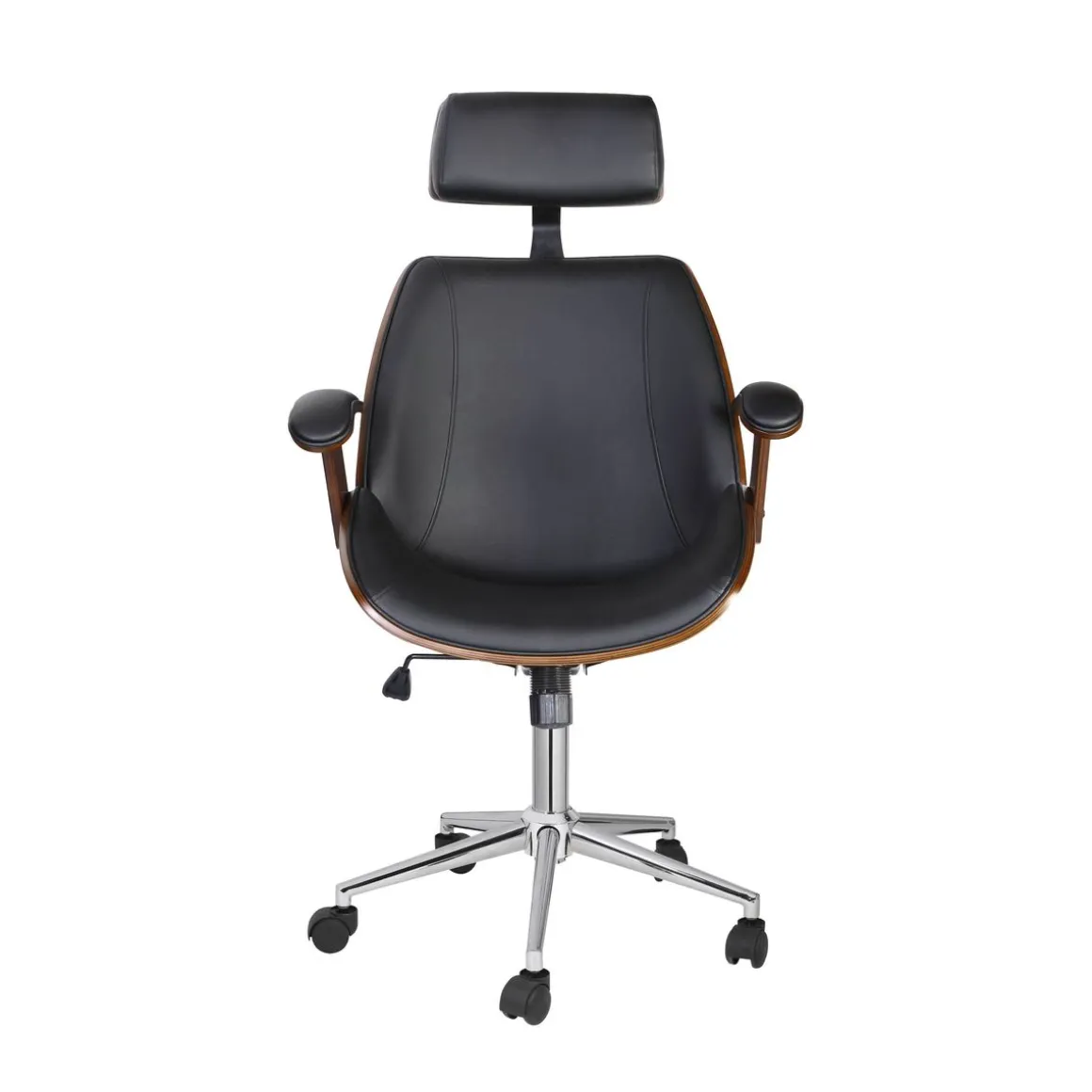 Bürostuhl Leder WINDSOR braun/schwarz