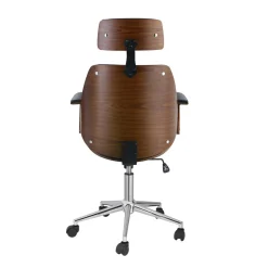 Bürostuhl Leder WINDSOR braun/schwarz