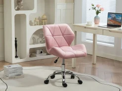 Bürostuhl Samt HEXAGON altrosa