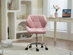 Bürostuhl Samt HEXAGON altrosa