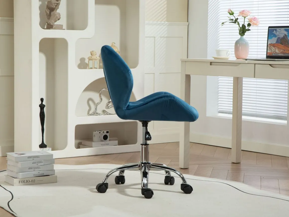 Bürostuhl Samt HEXAGON blau