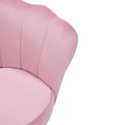 Bürostuhl Samt SHELLY pink/gold