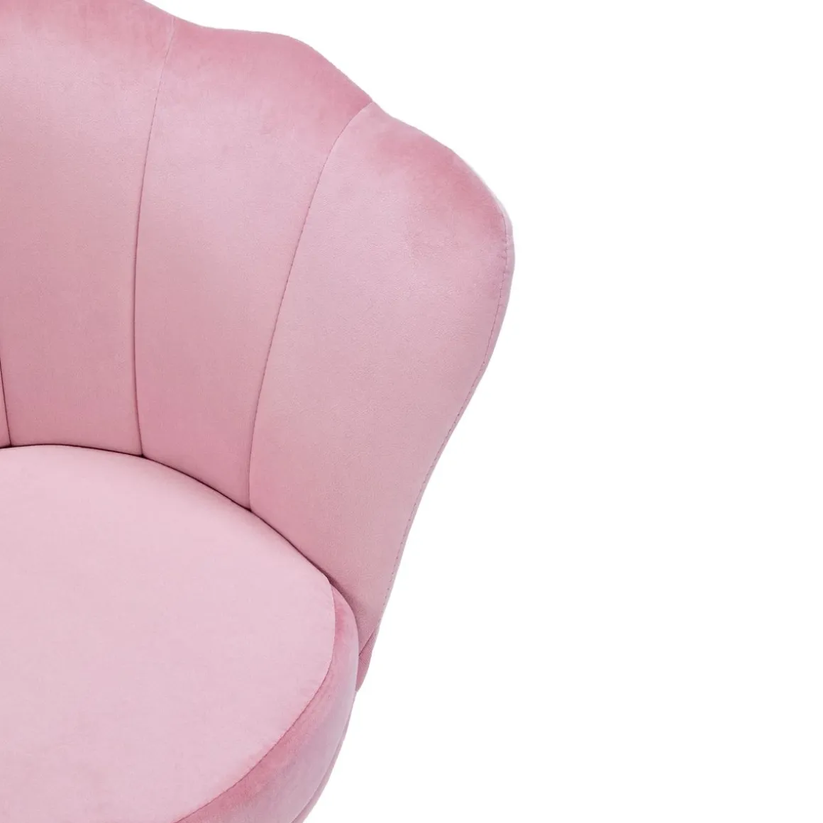 Bürostuhl Samt SHELLY pink/gold
