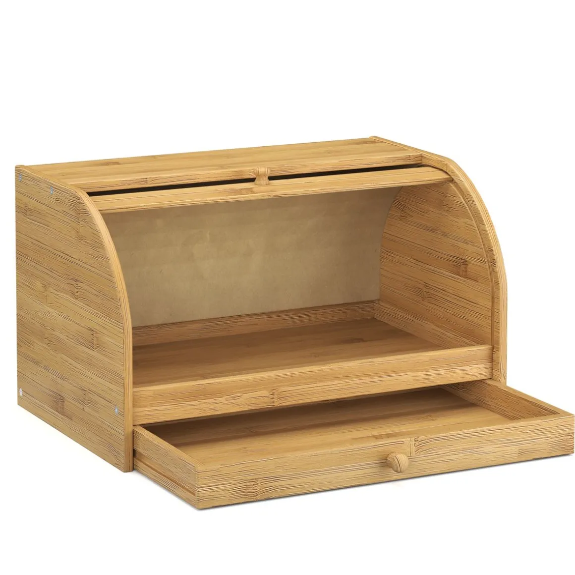 Brotkasten Bambus mit Schublade 41 x 27 x 25 cm