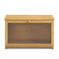 Brotkasten Bambus mit Sichtfenster 38 x 21 x 23 cm
