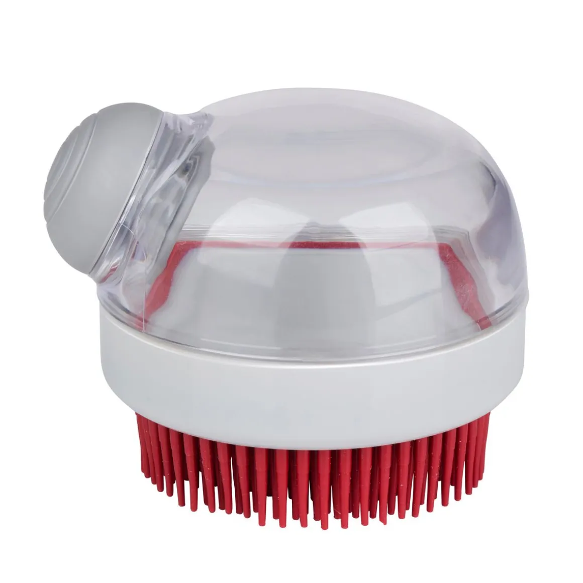 Bürste für Hunde mit Massagefunktion 7.5 x 6 cm weiss/rot
