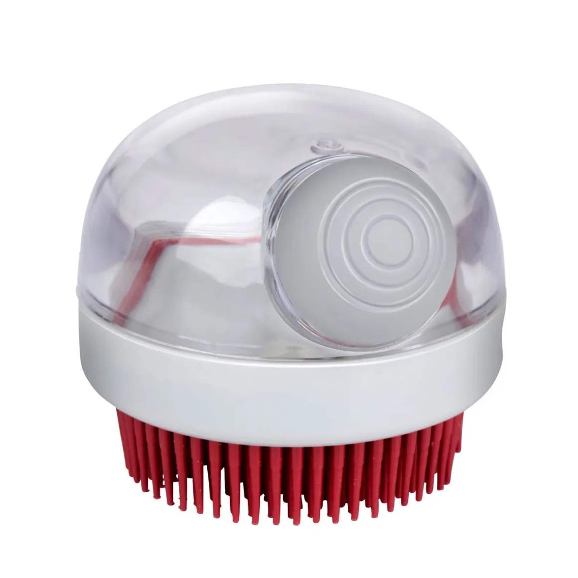 Bürste für Hunde mit Massagefunktion 7.5 x 6 cm weiss/rot