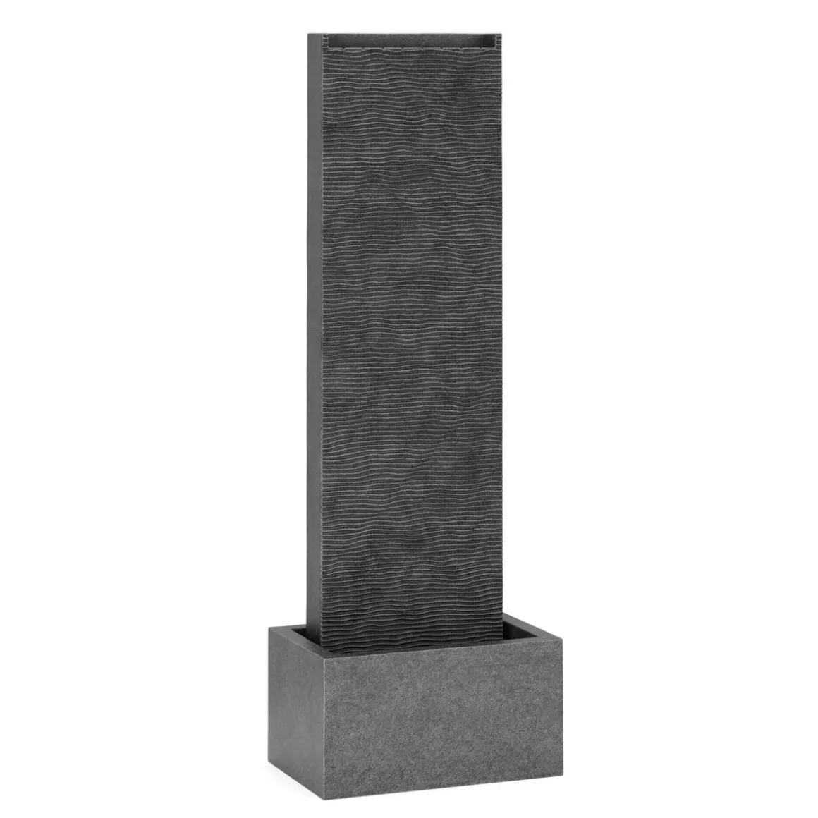 Brunnen Steinoptik mit LED 34 x 22 x 100 cm