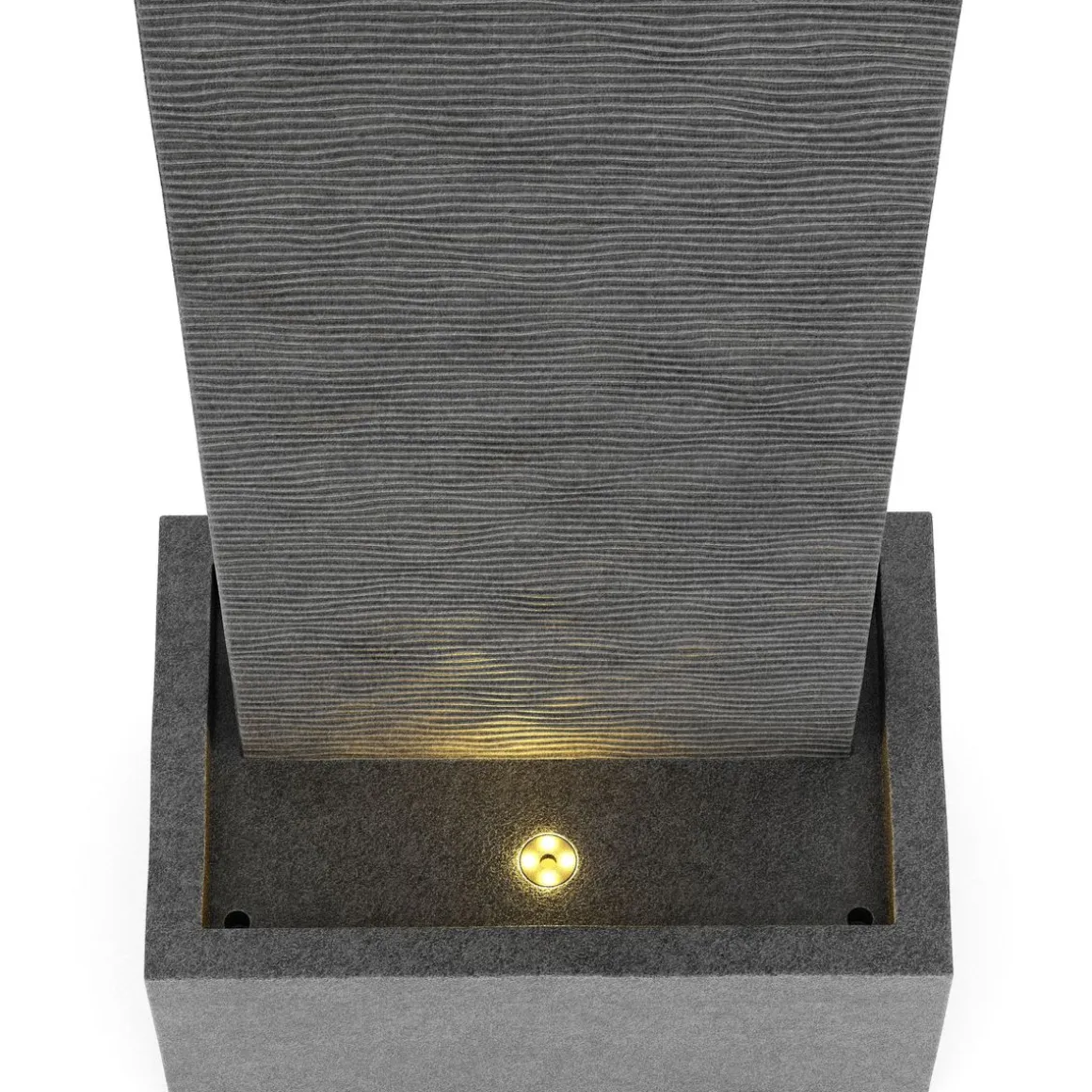 Brunnen Steinoptik mit LED 34 x 22 x 100 cm