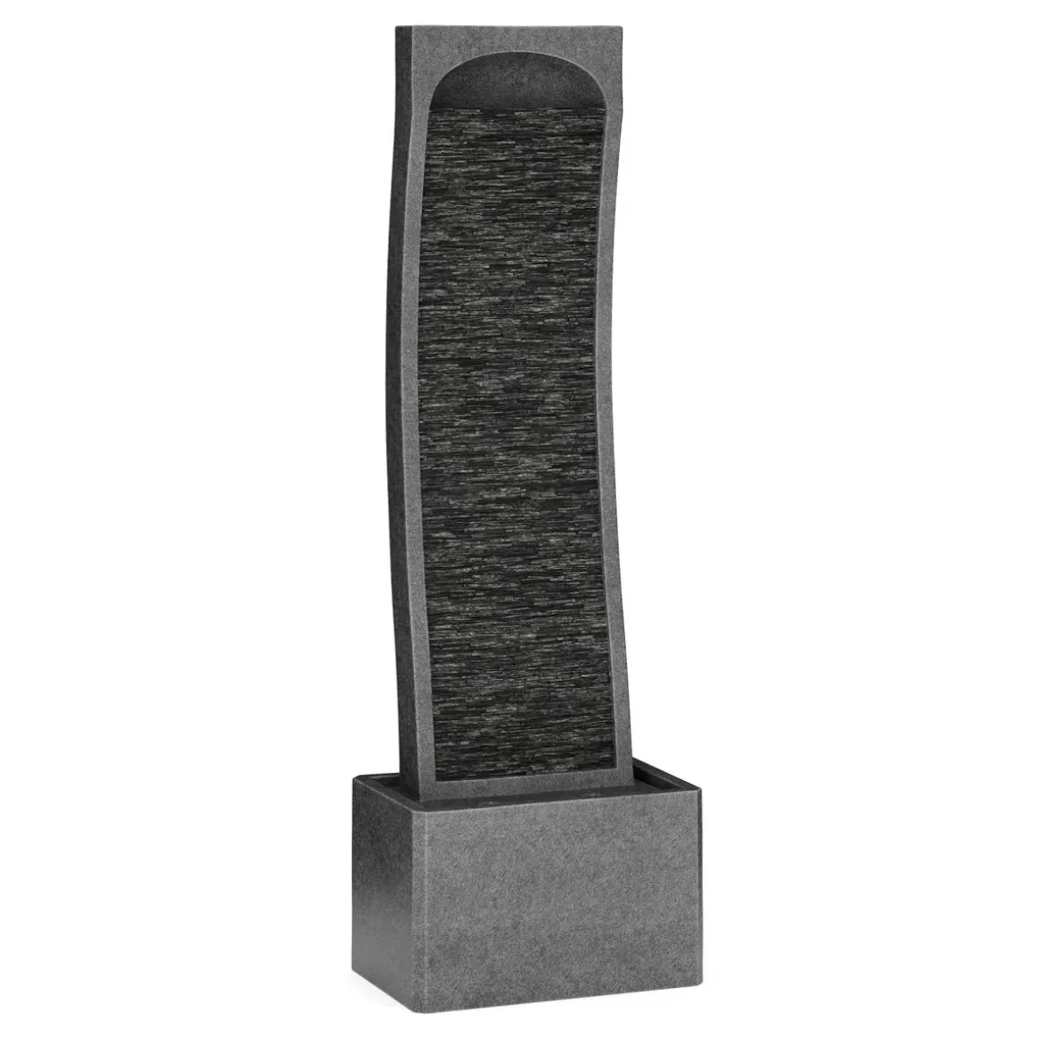 Brunnen Steinoptik mit LED 33 x 20 x 98 cm
