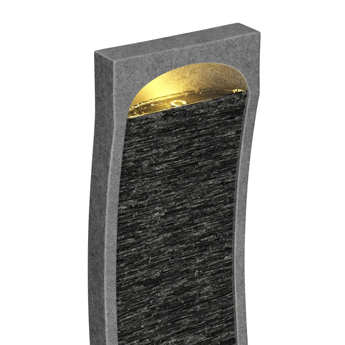 Brunnen Steinoptik mit LED 33 x 20 x 98 cm