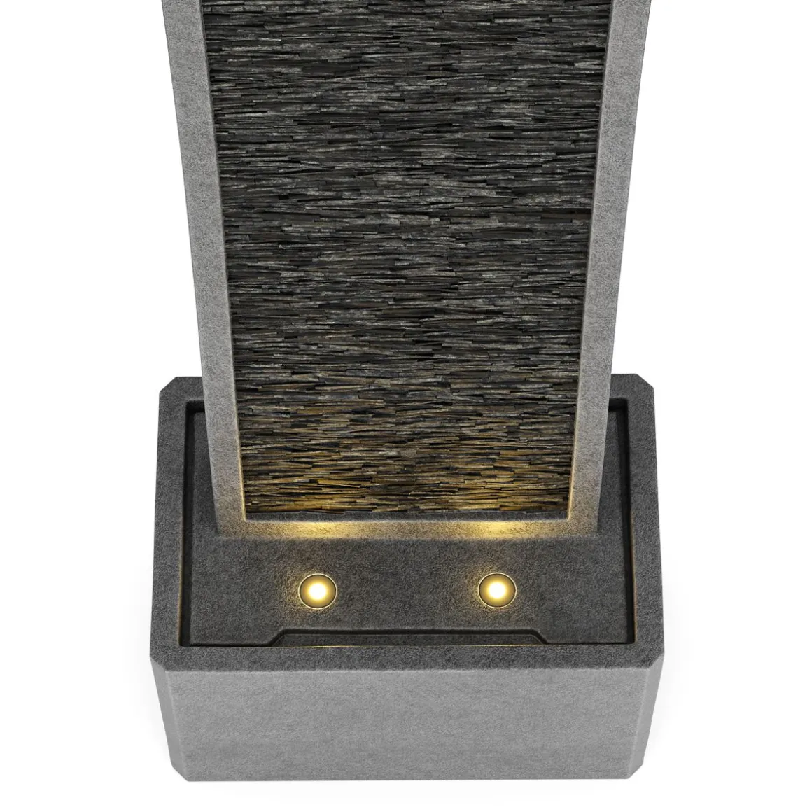 Brunnen Steinoptik mit LED 33 x 20 x 98 cm