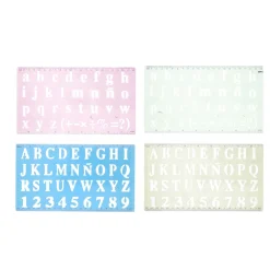 Buchstabenschablonen Kunststoff 23 x 33 cm 2er Set