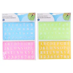 Buchstabenschablonen Kunststoff 23 x 33 cm 2er Set
