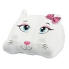 Buchstütze Katze Plüsch 30 x 20 x 20 cm weiss