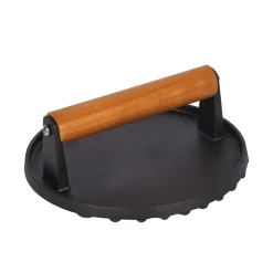 Burgerpresse Gusseisen rund 18 cm schwarz