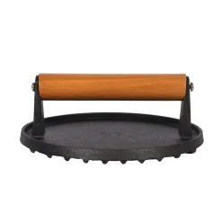 Burgerpresse Gusseisen rund 18 cm schwarz