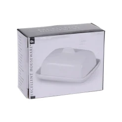 Butterdose Porzellan weiss