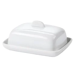 Butterdose Porzellan weiss
