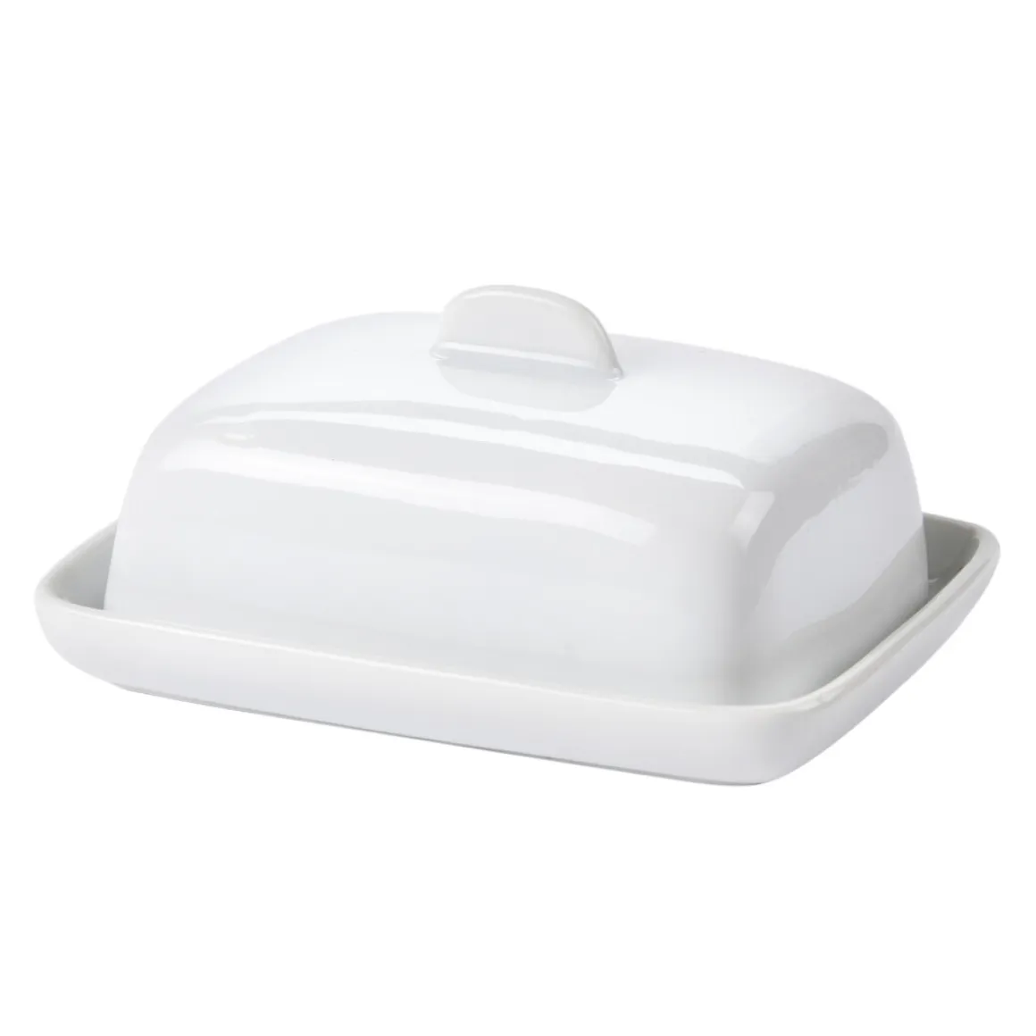 Butterdose Porzellan weiss