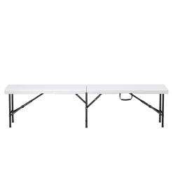 Campingbank klappbar 180 cm weiss