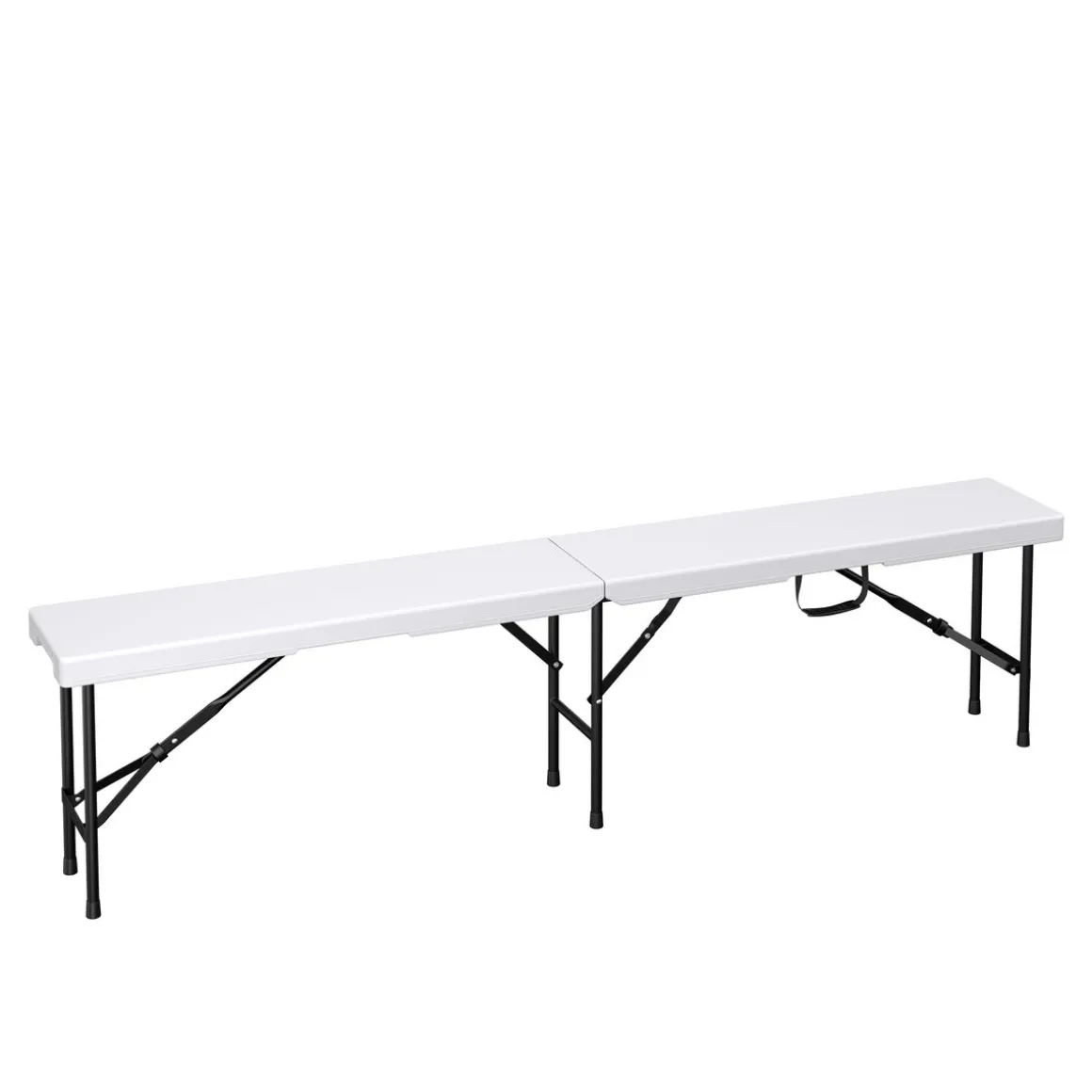 Campingbank klappbar 180 cm weiss