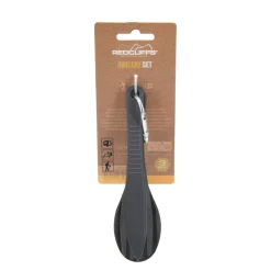 Camping-Besteck Set mit Karabinerhaken 3-teilig