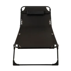 Campingbett klappbar FRAK 190 x 68 x 30 cm schwarz